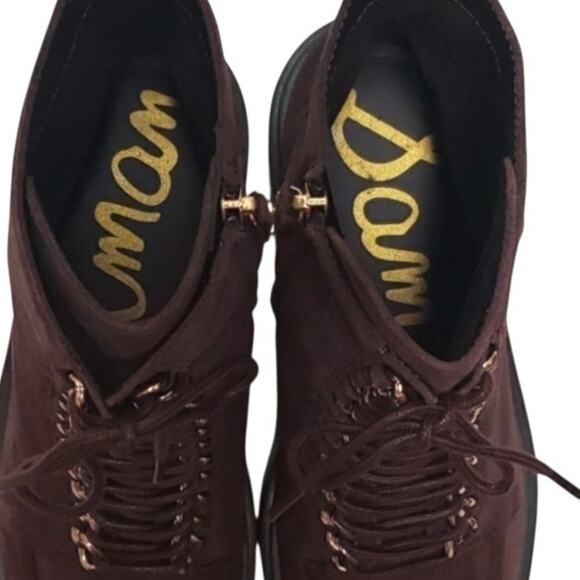 Sam Edelman Lovrin Platform Combat  Suede Lace Up  Boot Size 9 NEW - Picture 4 of 8